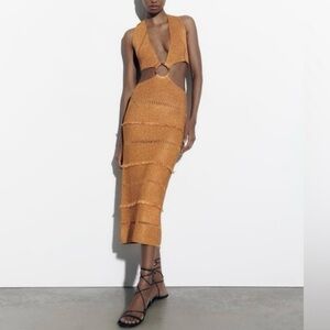 Zara Brown Knit Sweater